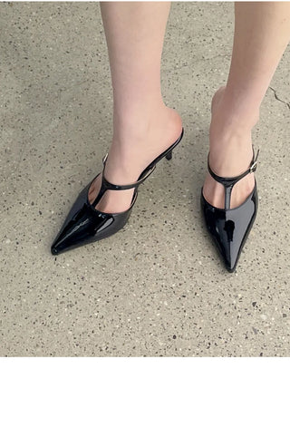 Muray Stiletto Strap Mule Slippers 8cm