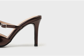 Muray Stiletto Strap Mule Slippers 8cm