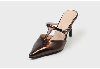 Muray Stiletto Strap Mule Slippers 8cm