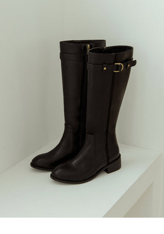 Believe Belt Mid-heel Long Boots 5cm