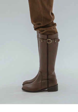 Believe Belt Mid-heel Long Boots 5cm