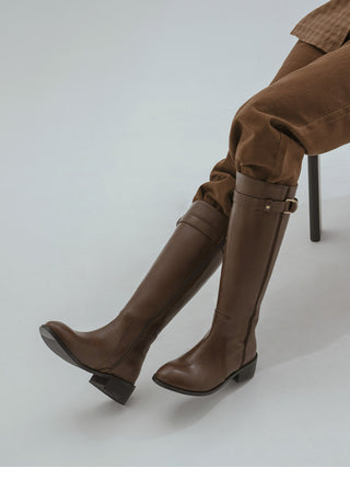 Believe Belt Mid-heel Long Boots 5cm