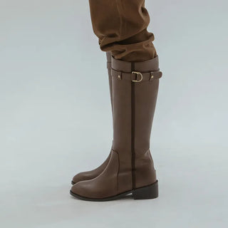 Believe Belt Mid-heel Long Boots 5cm