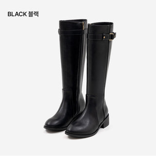 Believe Belt Mid-heel Long Boots 5cm