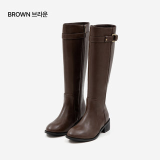 Believe Belt Mid-heel Long Boots 5cm