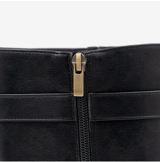 Believe Belt Mid-heel Long Boots 5cm