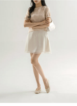 Nicoleen Ribbon Flat Shoes 1cm