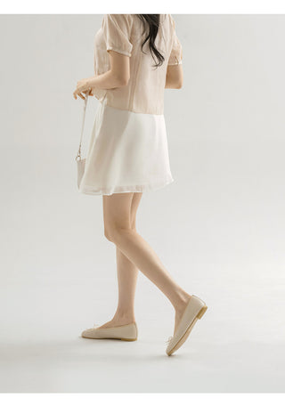 Nicoleen Ribbon Flat Shoes 1cm