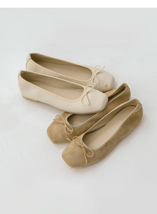 Nicoleen Ribbon Flat Shoes 1cm