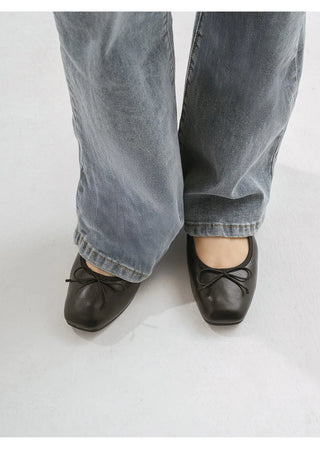 Nicoleen Ribbon Flat Shoes 1cm