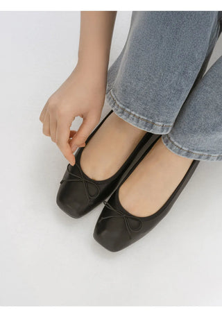Nicoleen Ribbon Flat Shoes 1cm