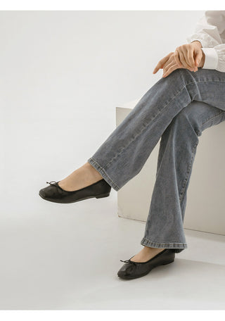 Nicoleen Ribbon Flat Shoes 1cm