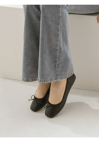Nicoleen Ribbon Flat Shoes 1cm