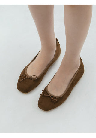 Nicoleen Ribbon Flat Shoes 1cm