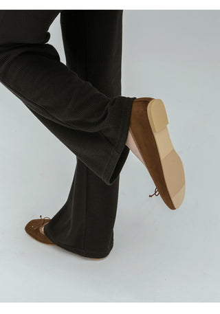 Nicoleen Ribbon Flat Shoes 1cm