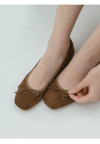 Nicoleen Ribbon Flat Shoes 1cm