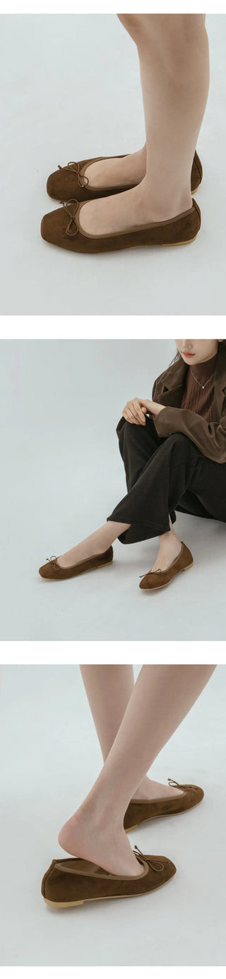 Nicoleen Ribbon Flat Shoes 1cm