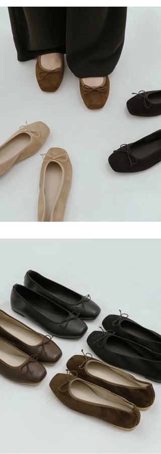 Nicoleen Ribbon Flat Shoes 1cm