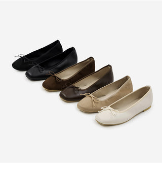 Nicoleen Ribbon Flat Shoes 1cm