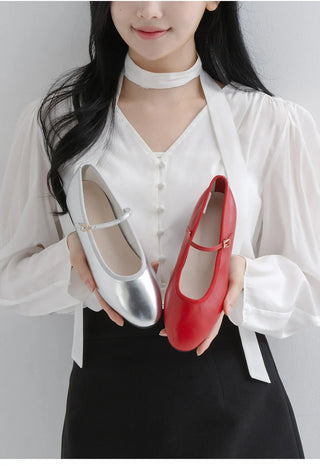 Oblen Mary Jane Flat Shoes 1cm