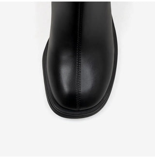 Lensiz Round-toe Mid-heel Long Boots 6cm