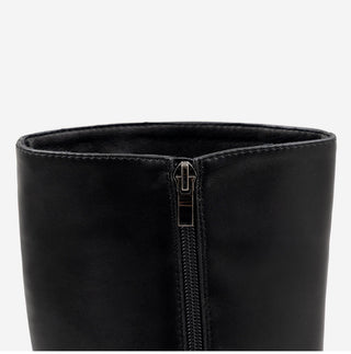 Lensiz Round-toe Mid-heel Long Boots 6cm