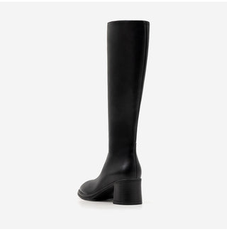Lensiz Round-toe Mid-heel Long Boots 6cm