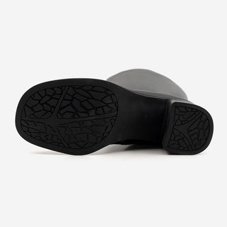 Lensiz Round-toe Mid-heel Long Boots 6cm