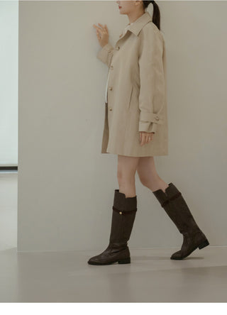 Linda Pointed Flats Long Boots 3cm