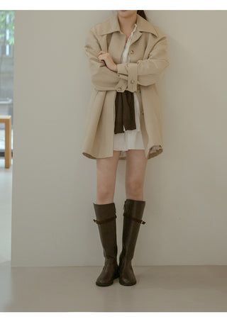 Linda Pointed Flats Long Boots 3cm