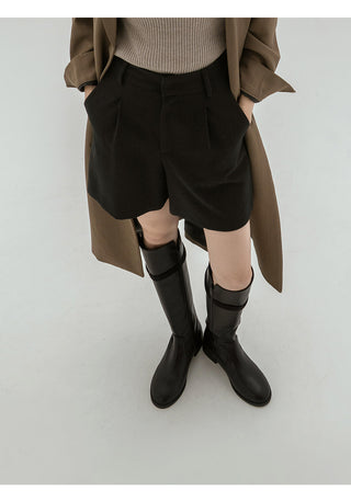 Linda Pointed Flats Long Boots 3cm