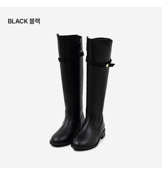 Linda Pointed Flats Long Boots 3cm