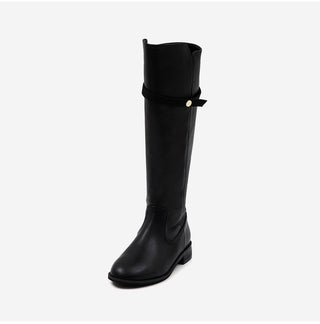 Linda Pointed Flats Long Boots 3cm