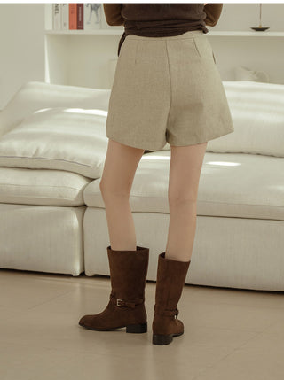 Krit Suede Flats Mid-calf Boots 3cm