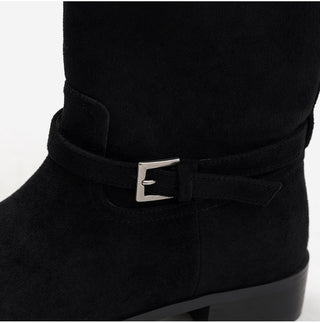 Krit Suede Flats Mid-calf Boots 3cm
