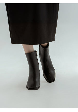 Scint Chunky Heel Ankle Boots 6cm