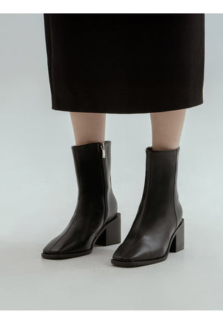 Scint Chunky Heel Ankle Boots 6cm