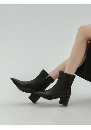 Scint Chunky Heel Ankle Boots 6cm