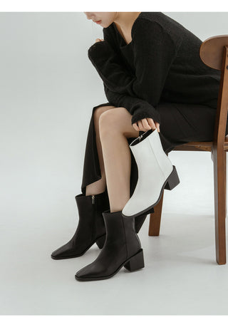Scint Chunky Heel Ankle Boots 6cm
