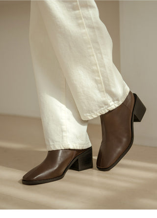 Scint Chunky Heel Ankle Boots 6cm