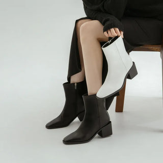 Scint Chunky Heel Ankle Boots 6cm