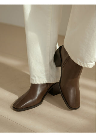 Scint Chunky Heel Ankle Boots 6cm