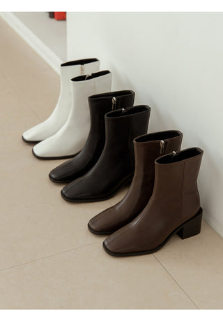 Scint Chunky Heel Ankle Boots 6cm