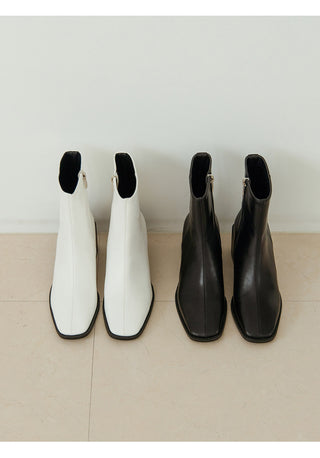 Scint Chunky Heel Ankle Boots 6cm