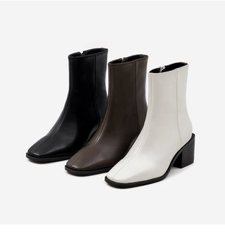 Scint Chunky Heel Ankle Boots 6cm
