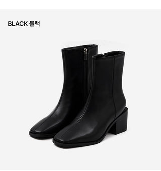 Scint Chunky Heel Ankle Boots 6cm