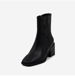 Scint Chunky Heel Ankle Boots 6cm