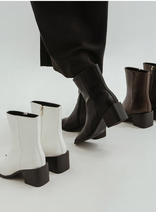 Scint Chunky Heel Ankle Boots 6cm
