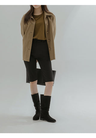 Carique Shirred Suede Boots 2cm