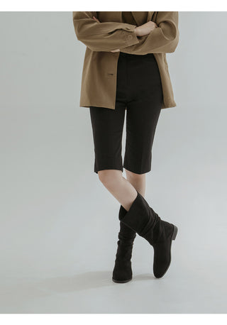 Carique Shirred Suede Boots 2cm